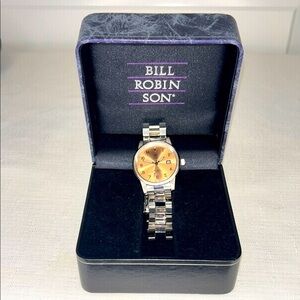 Bill Robinson Men's Silver and Peach color Watch
